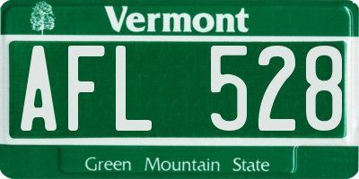 VT license plate AFL528