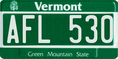 VT license plate AFL530