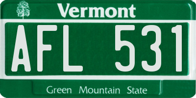 VT license plate AFL531