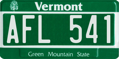 VT license plate AFL541