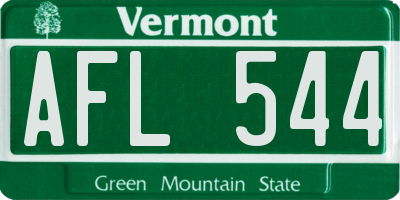 VT license plate AFL544