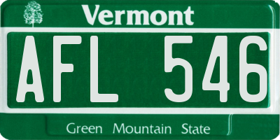 VT license plate AFL546