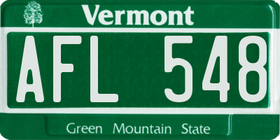 VT license plate AFL548