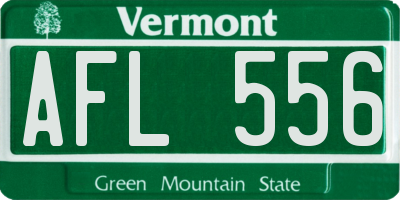 VT license plate AFL556