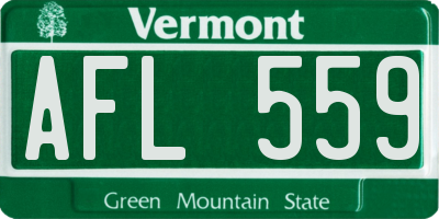 VT license plate AFL559