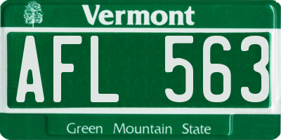 VT license plate AFL563