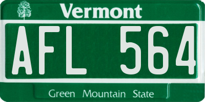 VT license plate AFL564