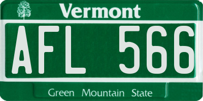VT license plate AFL566