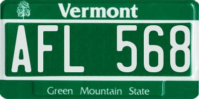 VT license plate AFL568
