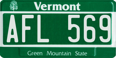 VT license plate AFL569