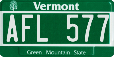 VT license plate AFL577