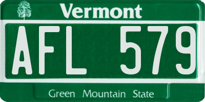 VT license plate AFL579