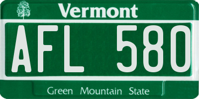 VT license plate AFL580