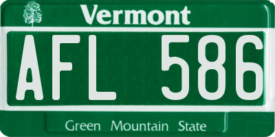 VT license plate AFL586