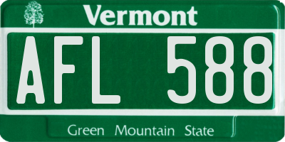 VT license plate AFL588