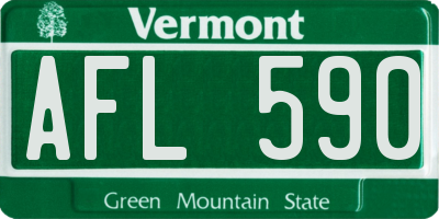 VT license plate AFL590