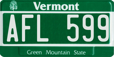 VT license plate AFL599