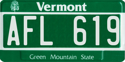VT license plate AFL619