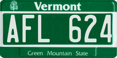 VT license plate AFL624