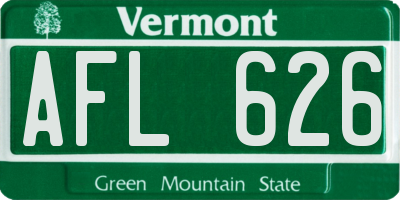 VT license plate AFL626