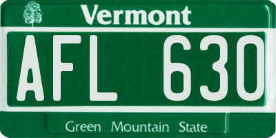 VT license plate AFL630