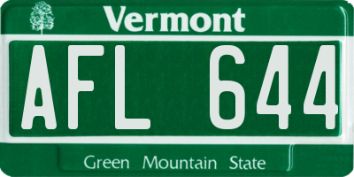 VT license plate AFL644