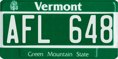 VT license plate AFL648