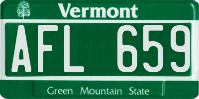 VT license plate AFL659