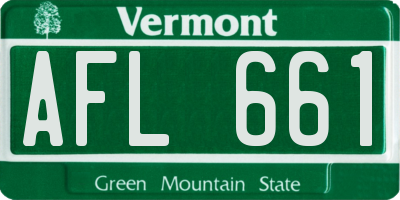 VT license plate AFL661