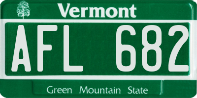 VT license plate AFL682