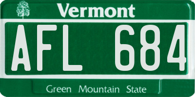 VT license plate AFL684