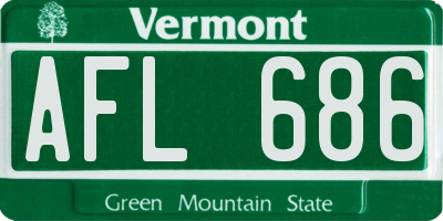 VT license plate AFL686