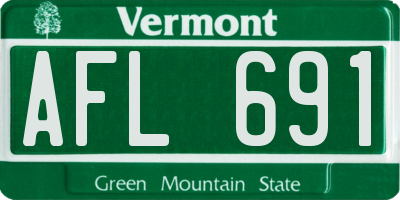 VT license plate AFL691
