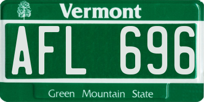 VT license plate AFL696