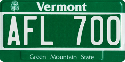 VT license plate AFL700