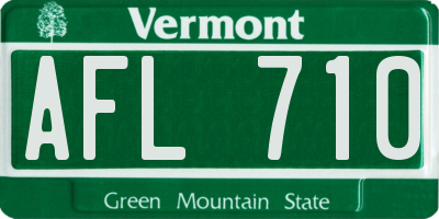 VT license plate AFL710