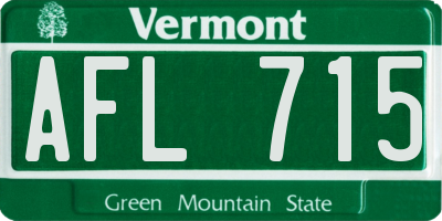 VT license plate AFL715