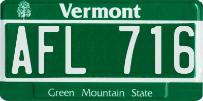 VT license plate AFL716