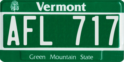 VT license plate AFL717