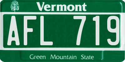 VT license plate AFL719