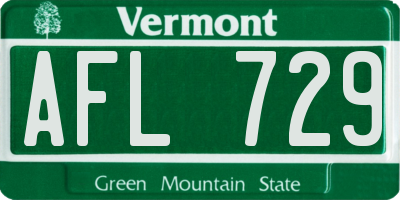 VT license plate AFL729