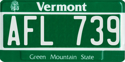 VT license plate AFL739