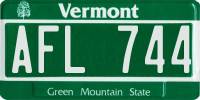 VT license plate AFL744