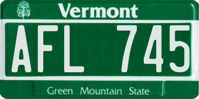 VT license plate AFL745