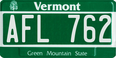 VT license plate AFL762