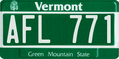 VT license plate AFL771