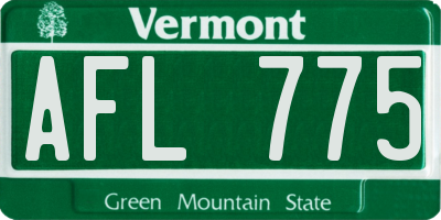 VT license plate AFL775