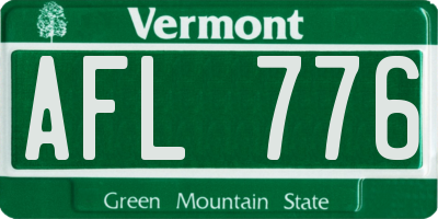 VT license plate AFL776