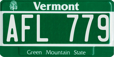 VT license plate AFL779