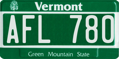 VT license plate AFL780